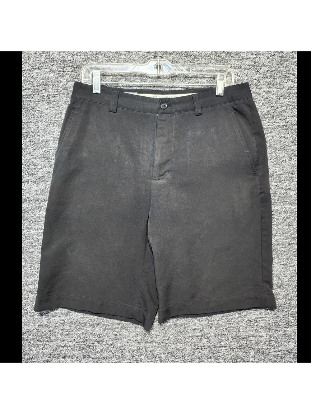 Cutter & Buck CB DryTec Men's Black Golf Shorts 100% Polyester Size 30 Athletic